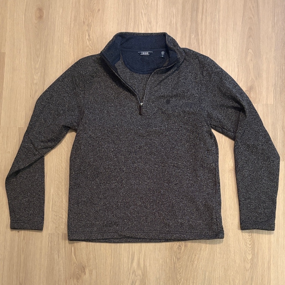 Izod Charcoal Zip-Up Sweater